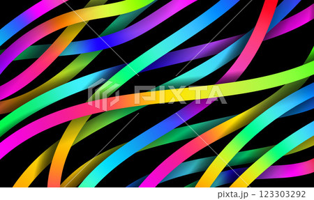Colorful Entwined Curves Creating a Vibrant Abstract Background with Rainbow Hues Colorful Entwined Curves Creating a Vibrant Abstract Background with Rainbow Hues 123303292