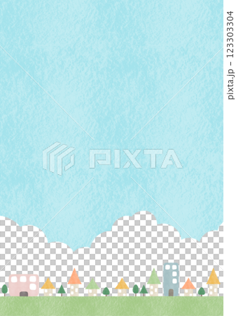 Simple cityscape landscape illustration Simple cityscape landscape illustration 123303304