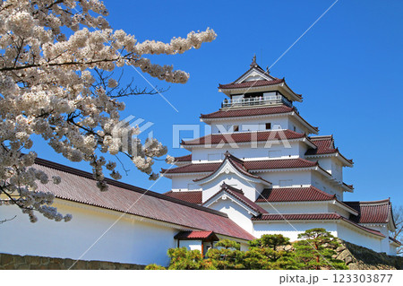 桜に包まれた鶴ヶ城(福島県・会津若松市) 桜に包まれた鶴ヶ城(福島県・会津若松市) 123303877