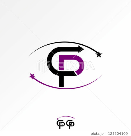 Logo design graphic concept creative premium vector stock image top sell initial CP or PC arrow connected swoosh star to monogram typography branding Logo design graphic concept creative premium vector stock image top sell initial CP or PC arrow connected swoosh star to monogram typography branding 123304109
