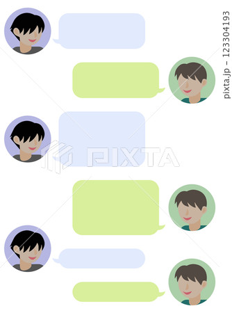 犯罪者同士の会話のやりとり 犯罪者同士の会話のやりとり 123304193