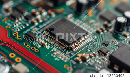 コンピューターのICチップのイメージ コンピューターのICチップのイメージ 123304924