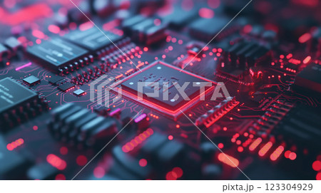 コンピューターのICチップのイメージ 123304929