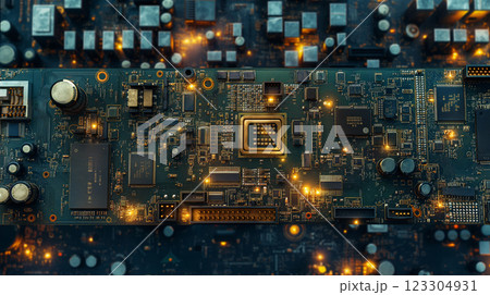 コンピューターのICチップのイメージ 123304931