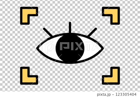 Iris authentication icon vector illustration simple security 123305404