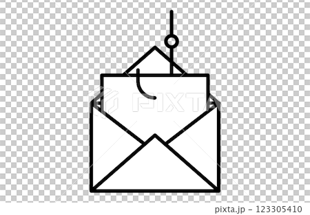 Phishing mail icon illustration Junk mail Spam mail 123305410