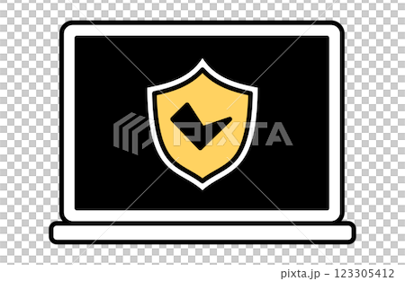 電腦安全圖示向量插圖簡單掛鎖互聯網 電腦安全圖示向量插圖簡單掛鎖互聯網 123305412