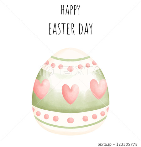 vector easter greeting card with egg 123305778