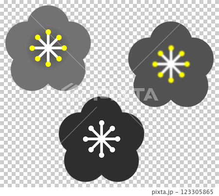 旬の時期でシーズンに綺麗な梅の花びらのイラスト 旬の時期でシーズンに綺麗な梅の花びらのイラスト 123305865