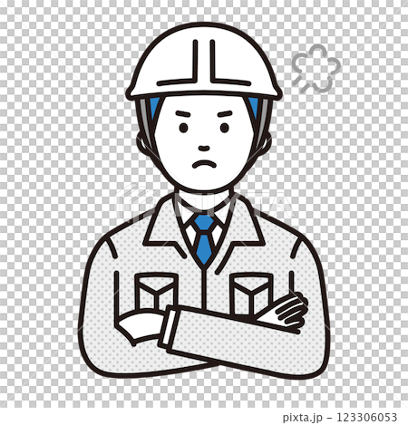怒る作業員 怒る作業員 123306053