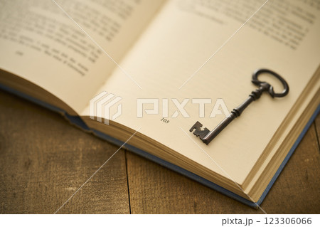 アンティークな本と鍵のイメージ 読書 アンティークな本と鍵のイメージ 読書 123306066