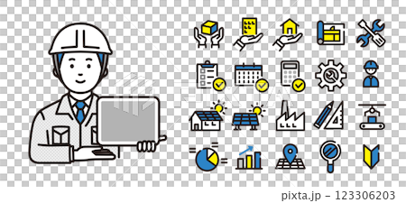 Workers and Icon Set D 123306203