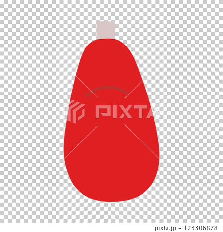 シンプルなかわいいケチャップのイラスト シンプルなかわいいケチャップのイラスト 123306878