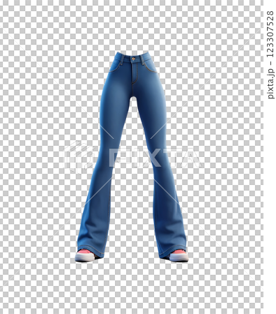 Cartoon style long jeans 123307528