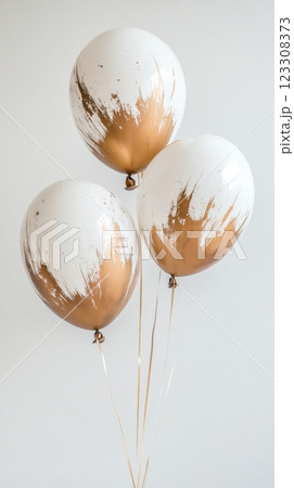 Gold and white balloon party! 123308373