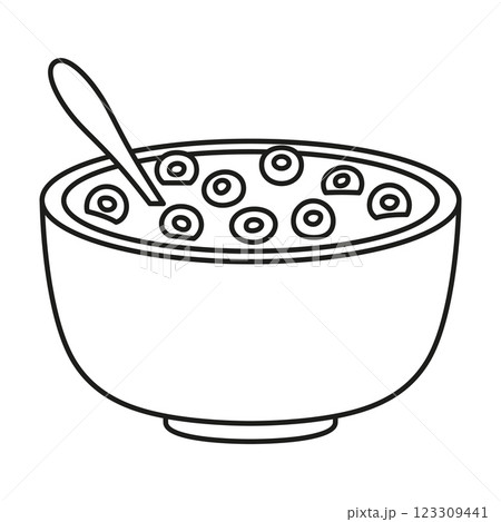 cereal bowl isolated 123309441