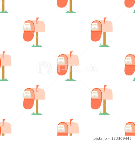 mailbox with envelope seamless pattern 123309443