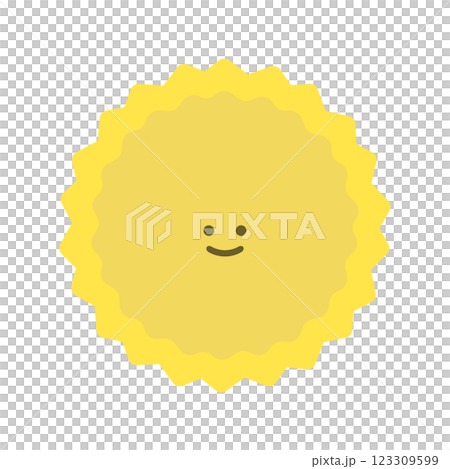 Smiling yellow jagged shape, pollen and other allergens, bacteria, sunny and happy image material Smiling yellow jagged shape, pollen and other allergens, bacteria, sunny and happy image material 123309599
