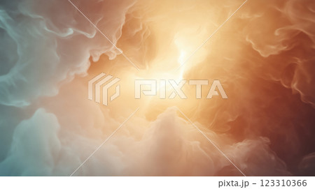 A mysterious dark abstract background with swirling smoke patterns and ethereal light effects, perfect for edgy creative projects. 123310366