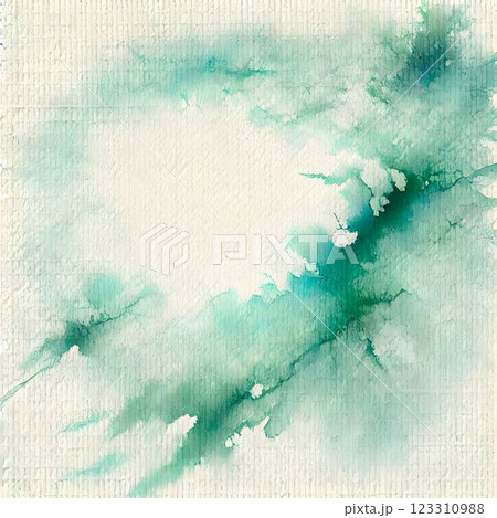 緑色の水彩のインク 123310988