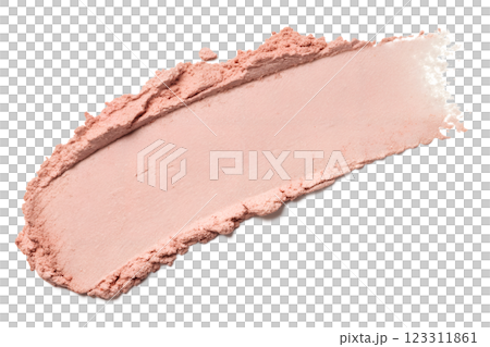 Light pink eye shadow swatch isolated on transparent background, makeup product, cosmetic palette, beauty theme Light pink eye shadow swatch isolated on transparent background, makeup product, cosmetic palette, beauty theme 123311861