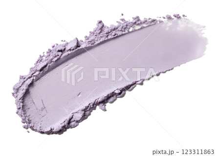 Light purple eye shadow swatch isolated on transparent background, makeup product, cosmetic palette, beauty theme 123311863
