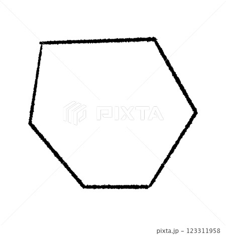 手描きのカクカクの吹き出し 手描きのカクカクの吹き出し 123311958