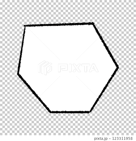 手描きのカクカクの吹き出し 手描きのカクカクの吹き出し 123311958