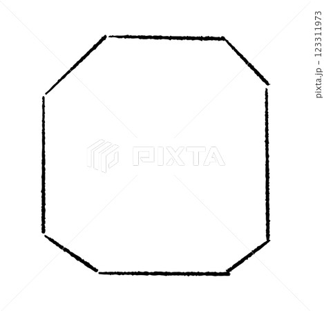 手描きのカクカクの吹き出し 123311973