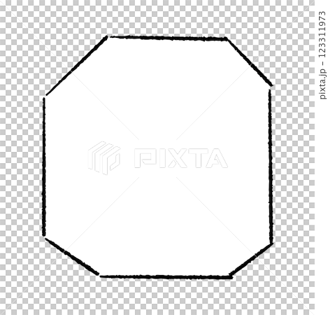 手描きのカクカクの吹き出し 123311973