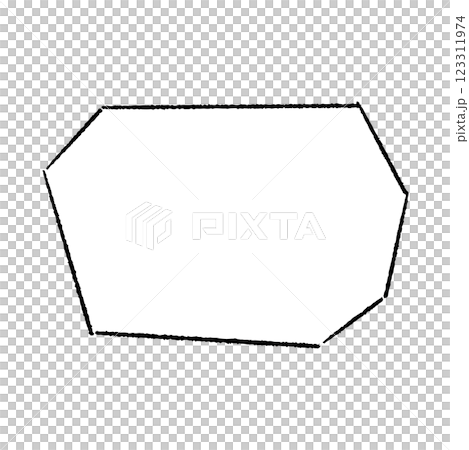 手描きのカクカクの吹き出し 123311974