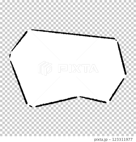 手描きのカクカクの吹き出し 123311977