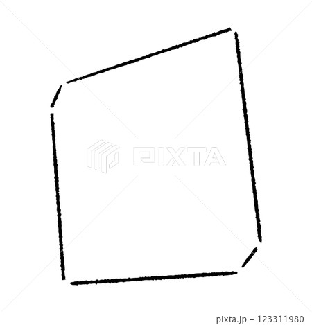 手描きのカクカクの吹き出し 123311980
