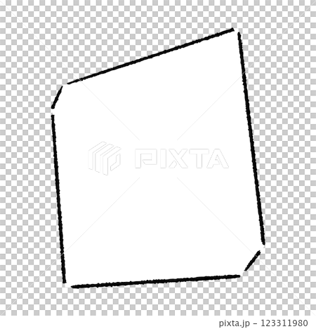 手描きのカクカクの吹き出し 123311980