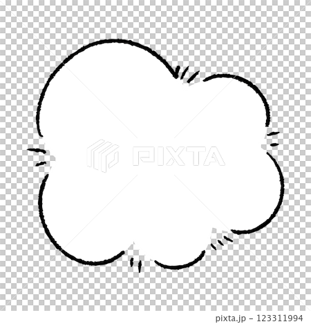 Hand-drawn fluffy speech bubble 123311994