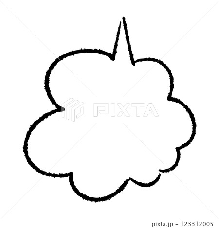 手描きのもこもこの吹き出し 手描きのもこもこの吹き出し 123312005