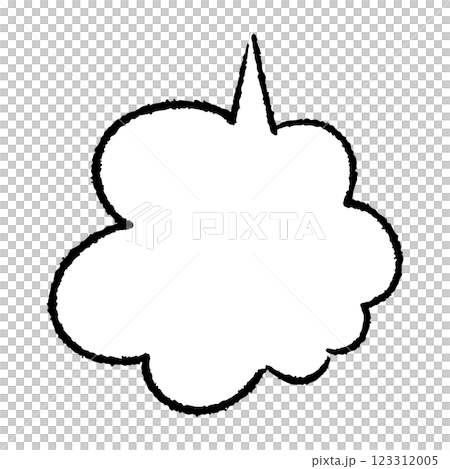 手描きのもこもこの吹き出し 手描きのもこもこの吹き出し 123312005