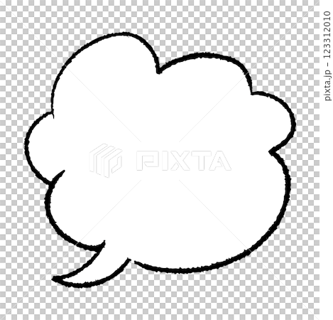 Hand-drawn fluffy speech bubble Hand-drawn fluffy speech bubble 123312010