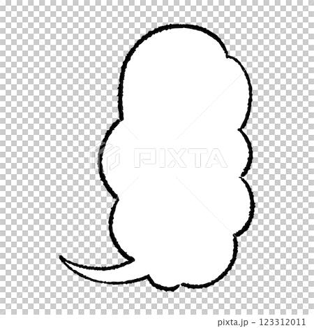 Hand-drawn fluffy speech bubble Hand-drawn fluffy speech bubble 123312011
