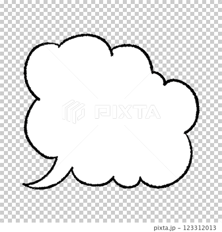手描きのもこもこの吹き出し 手描きのもこもこの吹き出し 123312013