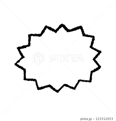 手描きのギザギザの吹き出し 123312053