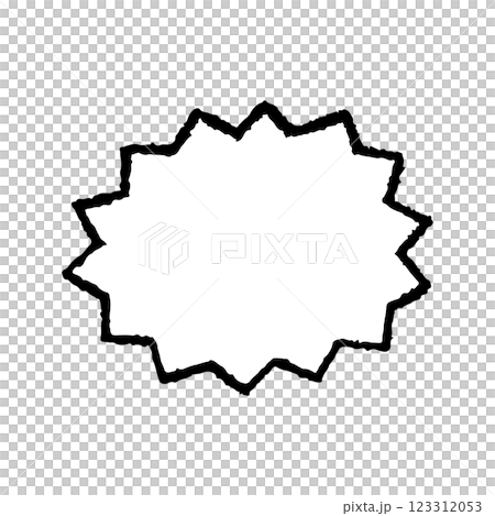 手描きのギザギザの吹き出し 123312053