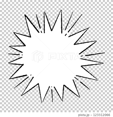 Hand-drawn jagged speech bubble Hand-drawn jagged speech bubble 123312066