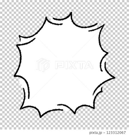 Hand-drawn jagged speech bubble Hand-drawn jagged speech bubble 123312067