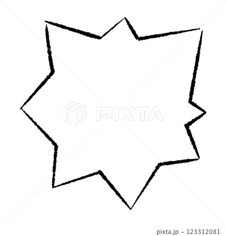 手描きのギザギザの吹き出し 123312081