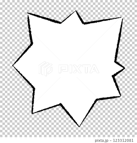 手描きのギザギザの吹き出し 123312081