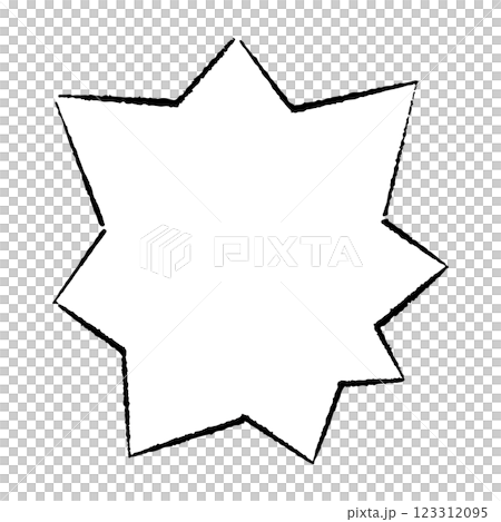 Hand-drawn jagged speech bubble Hand-drawn jagged speech bubble 123312095