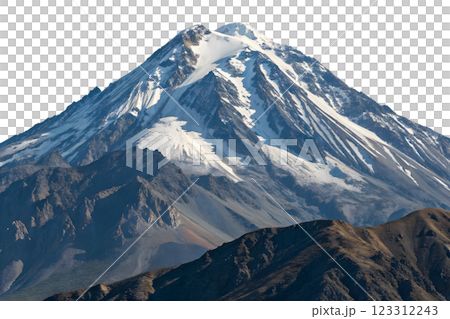 Majestic mountain peak isolated, stunning natural landscape, snow-capped summit, breathtaking view, serene wilderness Majestic mountain peak isolated, stunning natural landscape, snow-capped summit, breathtaking view, serene wilderness 123312243