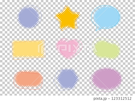 Cute shapes of halftones and lines 123312512