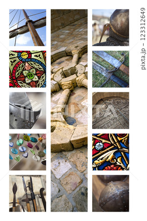 Middle age collage 123312649